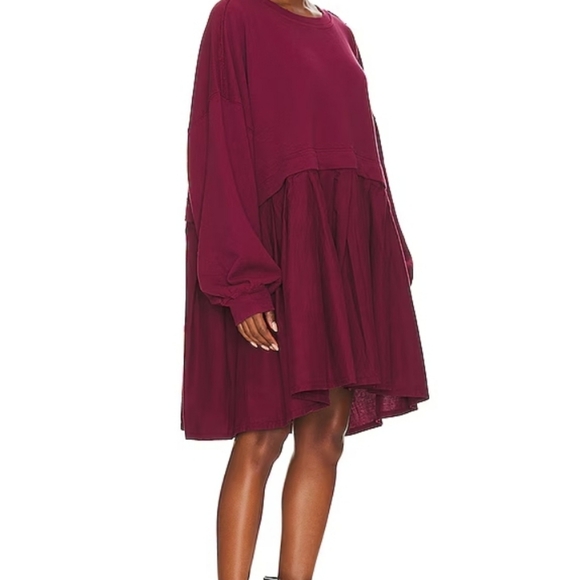 Pink women’s oversized sweatshirt dress size Large - Picture 4 of 4